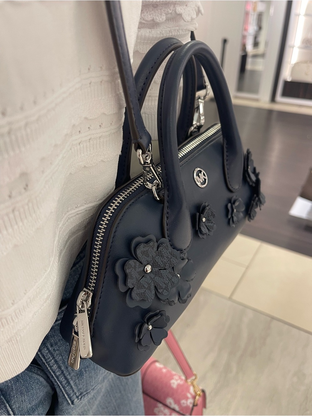 Michael Kors Petra Small Floral Embellished Crossbody Bag
Navy
NWT - Picture 8 of 16
